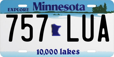 MN license plate 757LUA