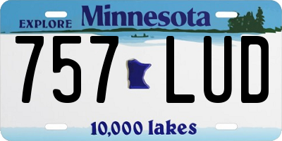 MN license plate 757LUD
