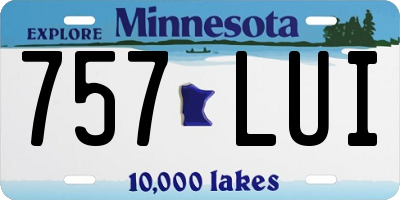 MN license plate 757LUI
