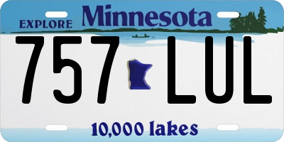 MN license plate 757LUL
