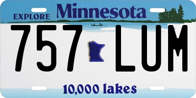 MN license plate 757LUM