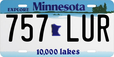 MN license plate 757LUR