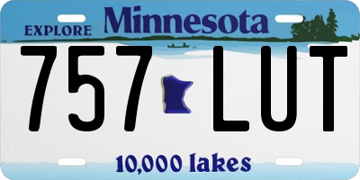 MN license plate 757LUT
