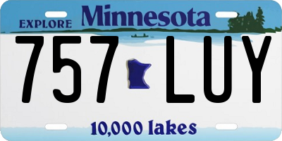 MN license plate 757LUY