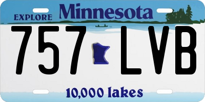 MN license plate 757LVB