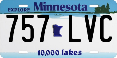 MN license plate 757LVC