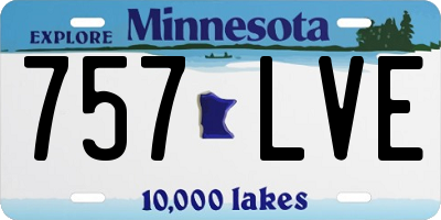 MN license plate 757LVE