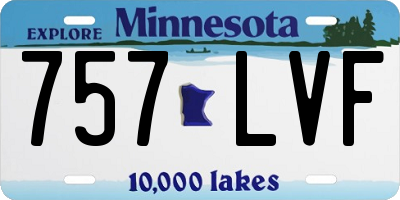 MN license plate 757LVF
