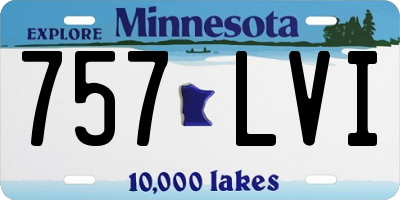 MN license plate 757LVI