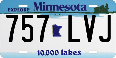 MN license plate 757LVJ