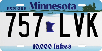 MN license plate 757LVK