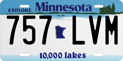 MN license plate 757LVM