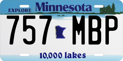 MN license plate 757MBP