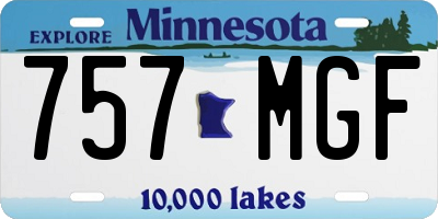 MN license plate 757MGF