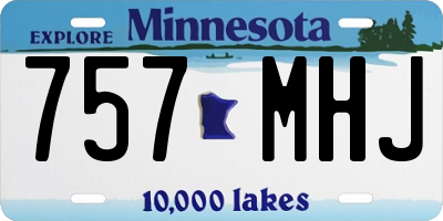MN license plate 757MHJ