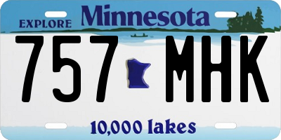 MN license plate 757MHK