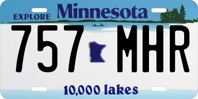 MN license plate 757MHR