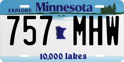 MN license plate 757MHW