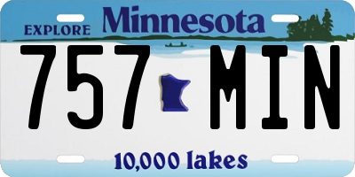 MN license plate 757MIN