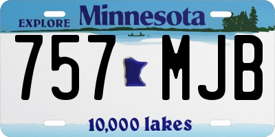 MN license plate 757MJB
