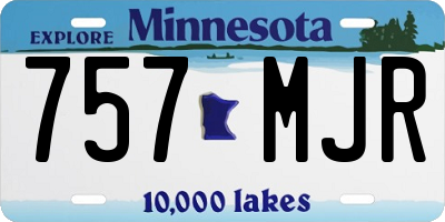 MN license plate 757MJR