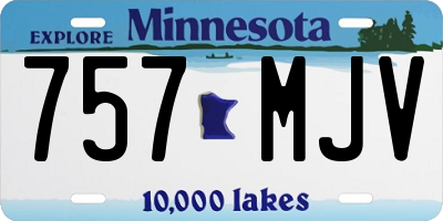 MN license plate 757MJV