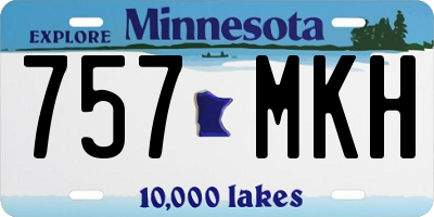 MN license plate 757MKH