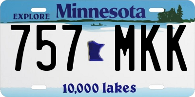 MN license plate 757MKK