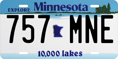 MN license plate 757MNE