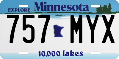 MN license plate 757MYX