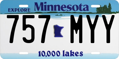 MN license plate 757MYY