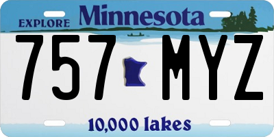 MN license plate 757MYZ
