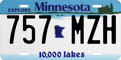 MN license plate 757MZH