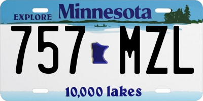 MN license plate 757MZL