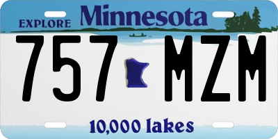MN license plate 757MZM