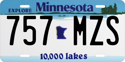 MN license plate 757MZS