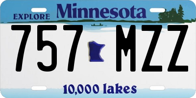 MN license plate 757MZZ