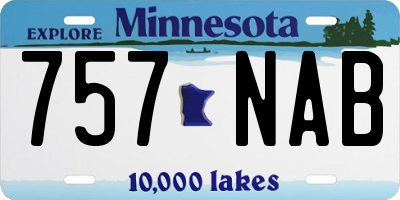 MN license plate 757NAB