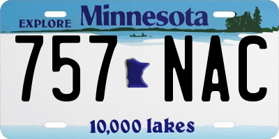 MN license plate 757NAC