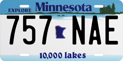 MN license plate 757NAE