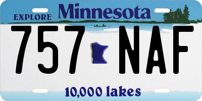 MN license plate 757NAF