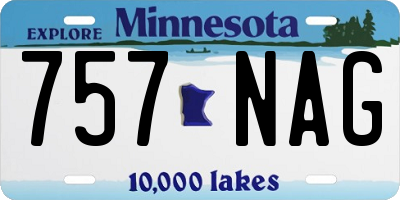 MN license plate 757NAG
