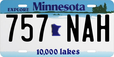 MN license plate 757NAH