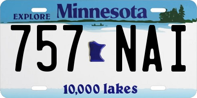 MN license plate 757NAI