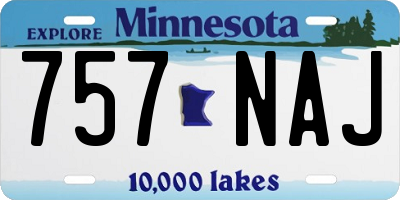 MN license plate 757NAJ