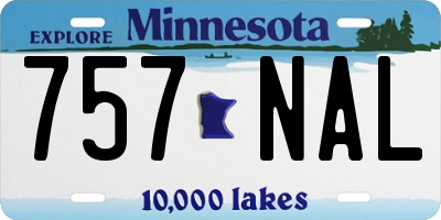MN license plate 757NAL