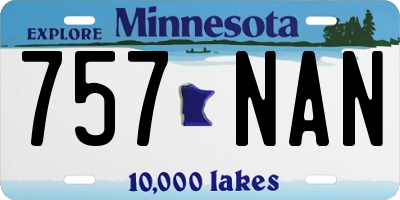 MN license plate 757NAN