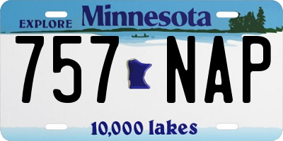 MN license plate 757NAP