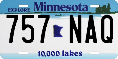 MN license plate 757NAQ