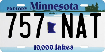 MN license plate 757NAT